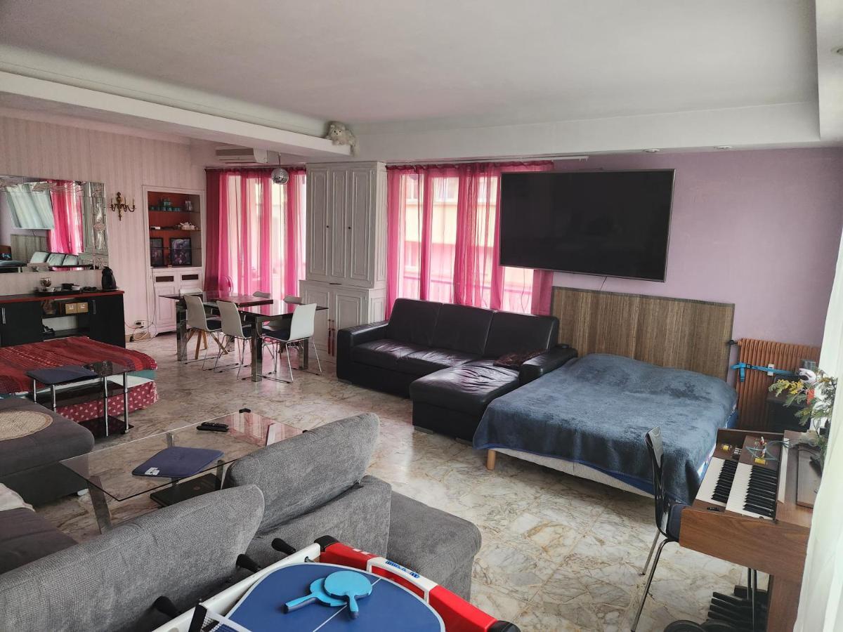 Big Apart 140M2 5Min Walk To Beach Sea &Promenade 3 Double Rooms,Big Living Room 42M2, 3 Showers,9 Beds, Free Parking Ницца Экстерьер фото